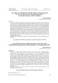 Các nhân tố ảnh hưởng tới thu nhập của hộ nông dân canh tác trên đất sau dồn diền đổi thửa tại huyện Hải Hậu, tỉnh Nam Định