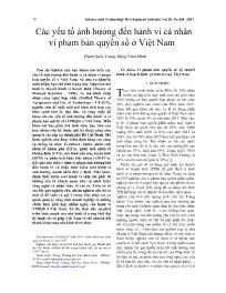 Các yếu tố ảnh hưởng đến hành vi cá nhân vi phạm bản quyền số ở Việt Nam