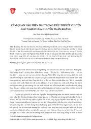 Cảm quan hậu hiện đại trong tiểu thuyết Chuyện ngõ nghèo của Nguyễn Xuân Khánh