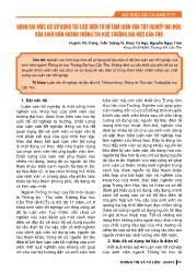 Đánh giá mức độ sử dụng tài liệu điện tử để làm Luận văn tốt nghiệp Đại học của sinh viên ngành thông tin học trường Đại học Cần Thơ