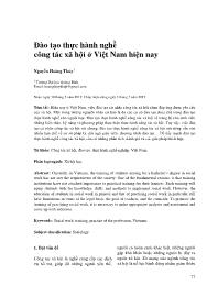 Đào tạo thực hành nghề công tác xã hội ở Việt Nam hiện nay