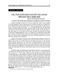 Dấu tích danh nhân Nguyễn Văn Thành trên đất Thừa Thiên Huế
