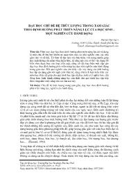 Dạy học chủ đề hệ thức lượng trong tam giác theo định hướng phát triển năng lực của học sinh – một nghiên cứu hành động