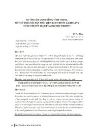 Đi tìm cảm quan đồng tính trong một số sáng tác văn xuôi Việt Nam trước cách mạng từ lý thuyết lệch pha (Queer Theory)