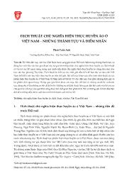 Dịch thuật chủ nghĩa hiện thực huyền ảo ở Việt Nam – những thành tựu và điểm nhấn