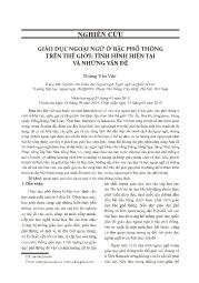 Giáo dục ngoại ngữ ở bậc phổ thông trên thế giới: Tình hình hiện tại và những vấn đề