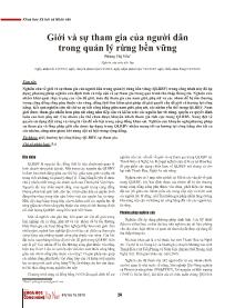 Giới và sự tham gia của người dân trong quản lý rừng bền vững