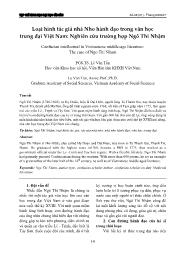 Loại hình tác giả nhà Nho hành đạo trong văn học trung đại Việt Nam: Nghiên cứu trường hợp Ngô Thì Nhậm