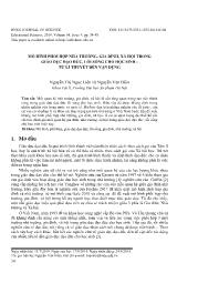 Mô hình phối hợp nhà trường, gia đình, xã hội trong giáo dục đạo đức, lối sống cho học sinh - Từ lí thuyết đến vận dụng