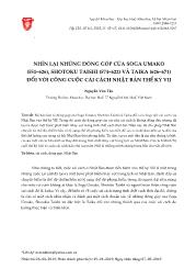 Nhìn lại những đóng góp của Soga Umako (551–626), Shotoku Taishi (574–622) và Taika (626–671) đối với công cuộc cải cách Nhật Bản thế kỷ VII