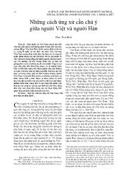 Những cách ứng xử cần chú ý giữa người Việt và người Hàn