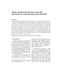 Những vấn đề xã hội Việt Nam và dư luận qua báo chí và các bộ sưu tập sự kiện năm 2016