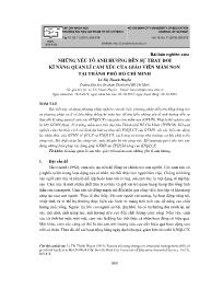 Những yếu tố ảnh hưởng đến sự thay đổi kĩ năng quản lí cảm xúc của giáo viên mầm non tại thành phố Hồ Chí Minh