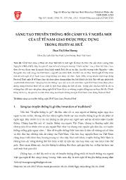 Sáng tạo truyền thống: Bối cảnh và ý nghĩa mới của lễ tế nam giao được phục dựng trong Festival Huế