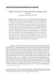 Thiền sư Liễu quán và Phật giáo Việt Nam thế kỷ XVIII