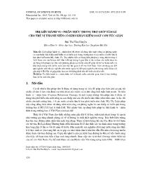 Trị liệu hành vi – Nhận thức trong trợ giúp tâm lí cho trẻ vị thành niên có khó khăn kiểm soát cơn tức giận