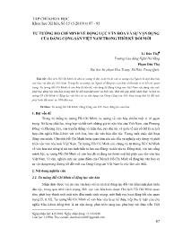 Tư tưởng Hồ Chí Minh về động lực văn hóa và sự vận dụng của đảng cộng sản Việt Nam trong thời kỳ đổi mới