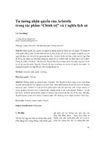 Tư tưởng nhân quyền của Aristotle trong tác phẩm “Chính trị” và ý nghĩa lịch sử