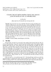 Văn hóa truyền thống H’mông trong tiểu thuyết Lặng yên dưới vực sâu của Đỗ Bích Thúy