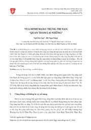 Vua Minh Mạng trừng trị nạn “quan tham lại nhũng”