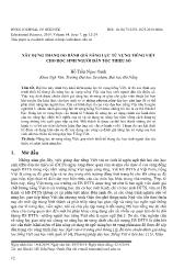 Xây dựng thang đo đánh giá năng lực từ vựng tiếng Việt cho học sinh người dân tộc thiểu số