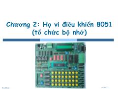 Bài giảng Vi xử lý - Vi điều khiển - Chương 2: Họ vi điều khiển 8051 (tổ chức bộ nhớ) - Phan Duy