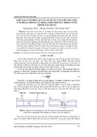 Chế tạo cảm biến áp lực sử dụng vật liệu polyme, ứng dụng trong tự động theo dõi sức khỏe công trình xây dựng