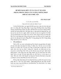 Đề đốc đặng đức vĩ và căn cứ núi Sầm trong phong trào Cần Vương chống pháp thế kỷ XIX ở Phú Yên