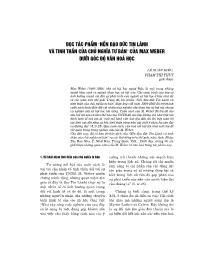 Đọc tác phẩm “Nền đạo đức tin lành và tinh thần của chủ nghĩa tư bản” của Max Weber dưới góc độ văn hoá học