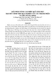 Giải pháp nâng cao hiệu quả giáo dục đạo đức sinh viên qua nghiên cứu các thành phần và yếu tố tác động