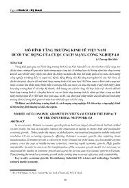 Mô hình tăng trưởng kinh tế Việt Nam dưới tác động của cuộc cách mạng công nghiệp 4.0