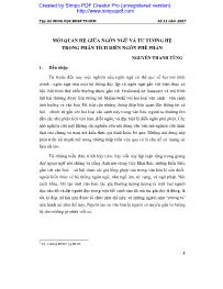 Mối quan hệ giữa ngôn ngữ và tư tưởng hệ trong phân tích diễn ngôn phê phán