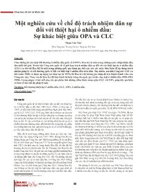 Một nghiên cứu về chế độ trách nhiệm dân sự đối với thiệt hại ô nhiễm dầu: Sự khác biệt giữa OPA và CLC