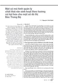 Một số mô hình quản lý chất thải rắn sinh hoạt theo hướng xã hội hóa cho một số đô thị Bắc Trung Bộ