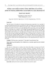 Nâng cao chất lượng tăng trưởng của vùng kinh tế trọng điểm phía Nam nhìn từ góc độ kinh tế
