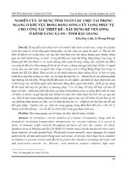 Nghiên cứu áp dụng tính toán cọc chịu tải trọng ngang ở khu vực đồng bằng sông Cửu Long phục vụ cho công tác thiết kế - Xây dựng kè ven sông ở kênh Xáng Xà No - tỉnh Hậu Giang