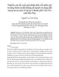 Nghiên cứu đề xuất giải pháp điều tiết phần giá trị tăng thêm từ đất không do người sử dụng đất mang lại tại một số dự án ở thành phố Việt Trì- Tỉnh Phú Thọ