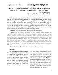 Những tác động của cuộc cách mạng công nghiệp lần thứ tư đến lĩnh vực lao động, việc làm ở Việt Nam