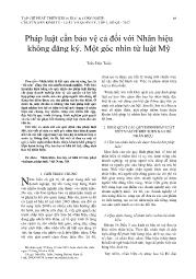 Pháp luật cần bảo vệ cả đối với Nhãn hiệu không đăng ký. Một góc nhìn từ luật Mỹ