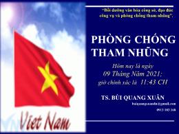 Phòng chống tham nhũng - Bùi Xuân Quang