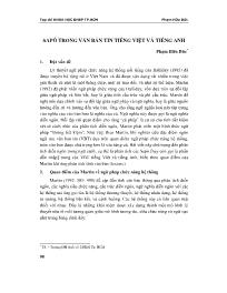 Sapô trong văn bản tin tiếng Việt và tiếng Anh