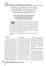 Tác động tỷ giá hối đoái và thu nhập quốc dân đến cán cân thương mại: Tiếp cận theo mô hình VECM