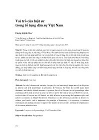 Vai trò của luật sư trong tố tụng dân sự Việt Nam