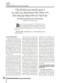 Vấn đề định giá chuyển giao ở các quốc gia đang phát triển: Phân tích khả năng áp dụng APA tại Việt Nam