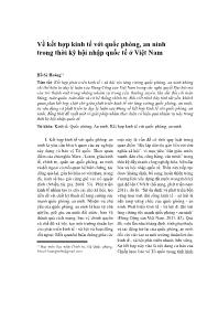 Về kết hợp kinh tế với quốc phòng, an ninh trong thời kỳ hội nhập quốc tế ở Việt Nam