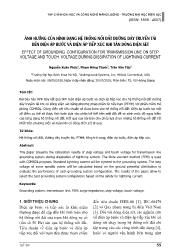 Ảnh hưởng của hình dạng hệ thống nối đất đường dây truyền tải đến điện áp bước và điện áp tiếp xúc khi tản dòng điện sét