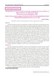 Ảnh hưởng của liều lượng lactobacillus acidophilus lên tỷ lệ sống và biến thái của ấu trùng cua biển (scylla paramamosain estampador, 1949)