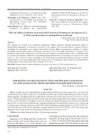 Ảnh hưởng của mật độ lên sự tăng trưởng rau lách xoang và chất lượng nước trong mô hình nuôi kết hợp với lươn