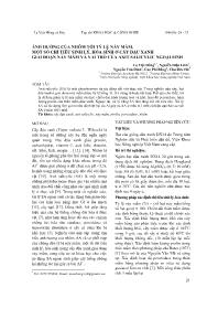 Ảnh hưởng của nhôm tới tỷ lệ nảy mầm, một số chỉ tiêu sinh lý, hóa sinh ở cây đậu xanh giai đoạn nảy mầm và vai trò của axit salicylic ngoại sinh