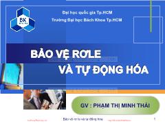 Bài giảng Bảo vệ Rowle và tự động hóa - Chương 1: Tổng quan về hệ thống bảo vệ rơle - Phạm Minh Thái